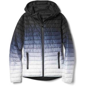 GAP Women’s Ombré Zip Up Puffer Jacket with Hood